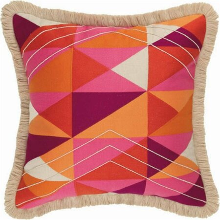 PUESTA EN ESCENA 20 x 20 in. Colfax Embroidered Down Filled Pillow, Fuchsia PU3124467